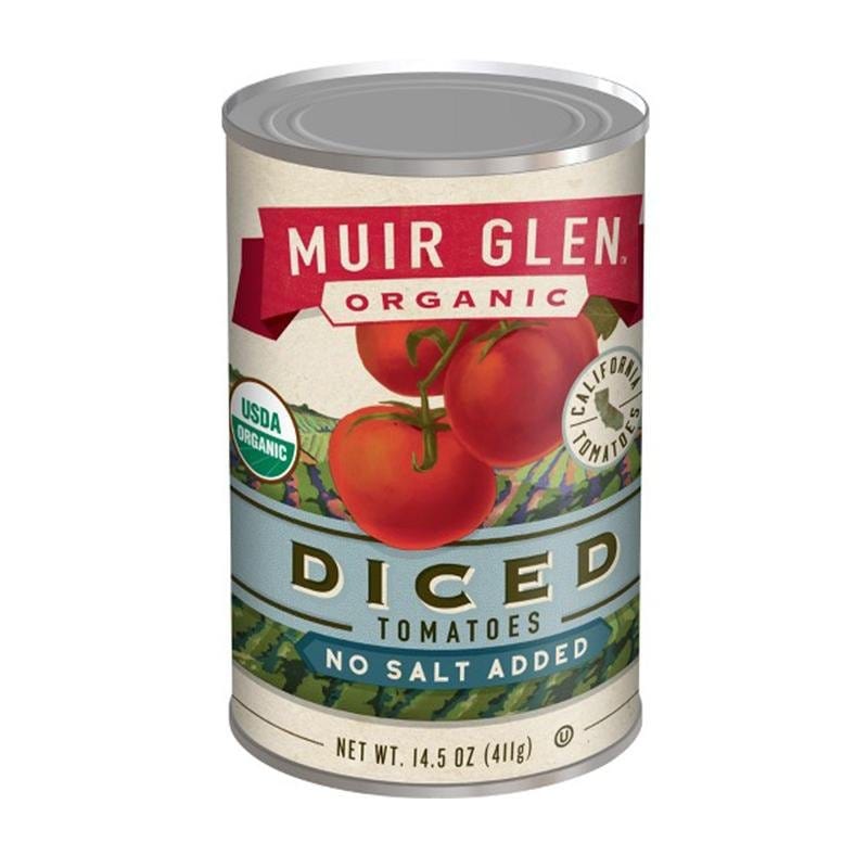 Muir Glen Organic Diced Tomatoes no Salt Added - hot sauce market & more