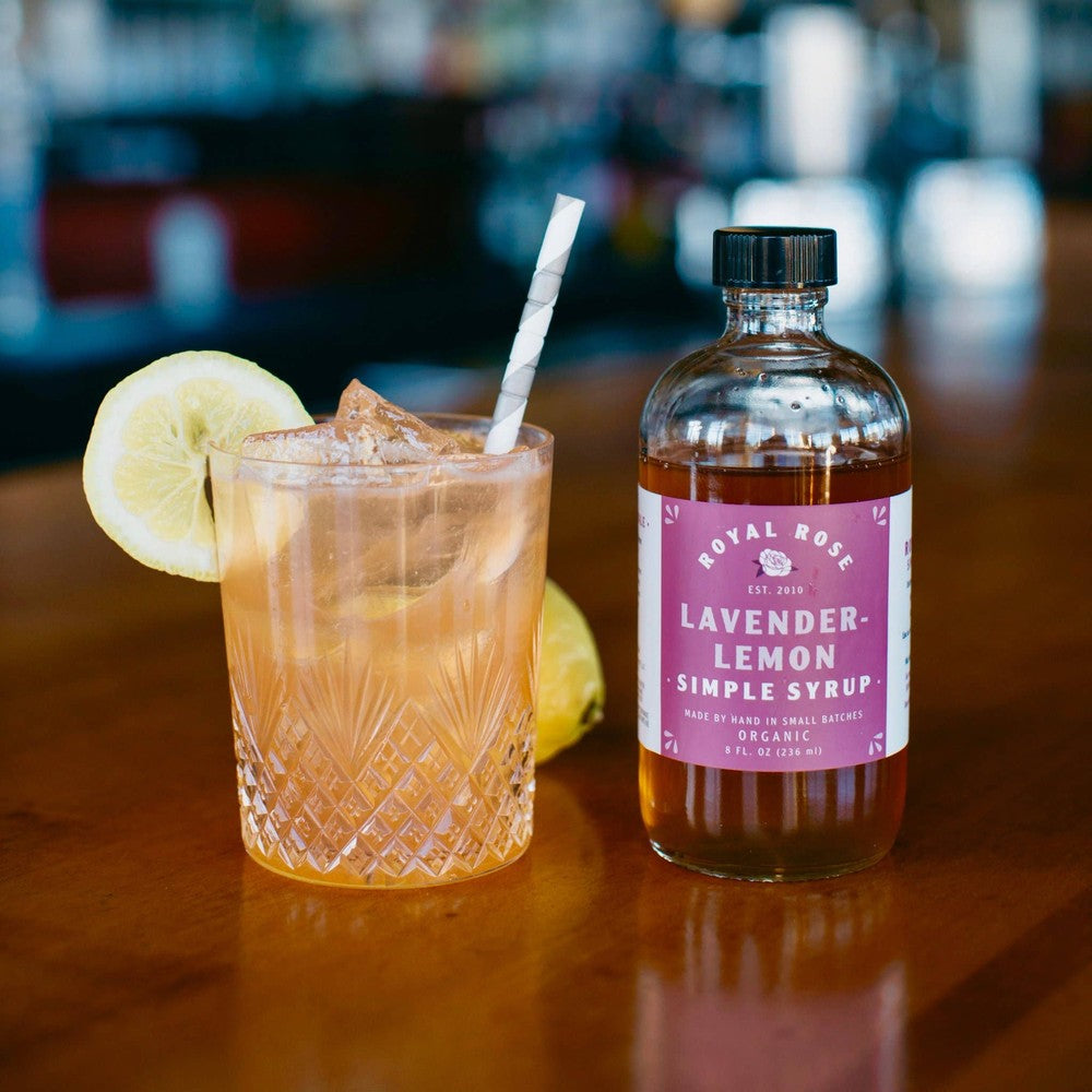 Royal Rose Syrups - Lavender-Lemon Organic Simple Syrup 8oz - 8 oz