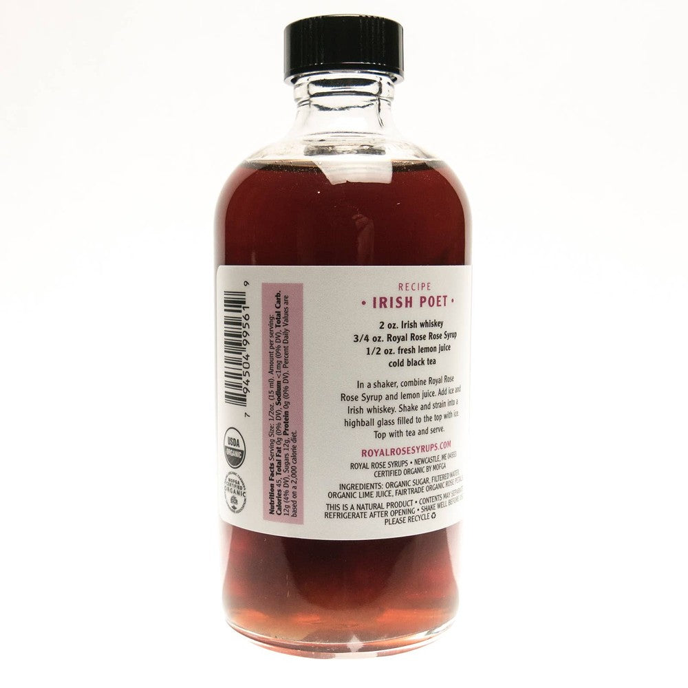 Royal Rose Syrups - Rose Organic Simple Syrup - 8 oz