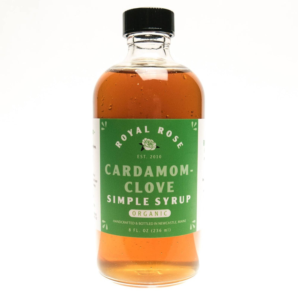 Royal Rose Syrups - Cardamom Clove Organic Simple Syrup - 8 oz