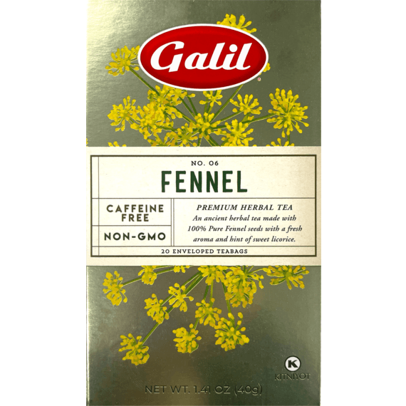 Galil Brands - Fennel Herbal Tea | 20' Tea Bags | 1.41 oz | Galil