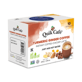 Quik Tea - Quik Café Tumeric Ginger Coffee Latte - 10 Count