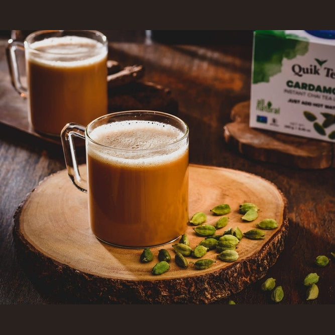 Quik Tea - Unsweetened Cardamom Chai Tea Latte - 10 Count