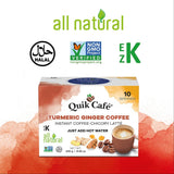 Quik Tea - Quik Café Tumeric Ginger Coffee Latte - 10 Count