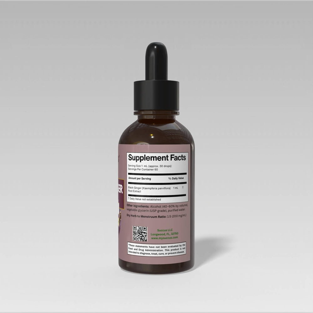 Succus - Black Ginger Herbal Extract - Energizing & Naturally Bold - Alcohol Free / 1 fl oz