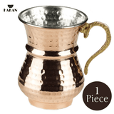 Hakan - Handmade Hammered Copper Ayran Mug, 1 piece, 8.4 oz