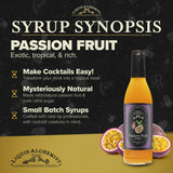 Liquid Alchemist Syrups - Passion Fruit Syrup for Cocktails, Drinks & Mixers - 375ml