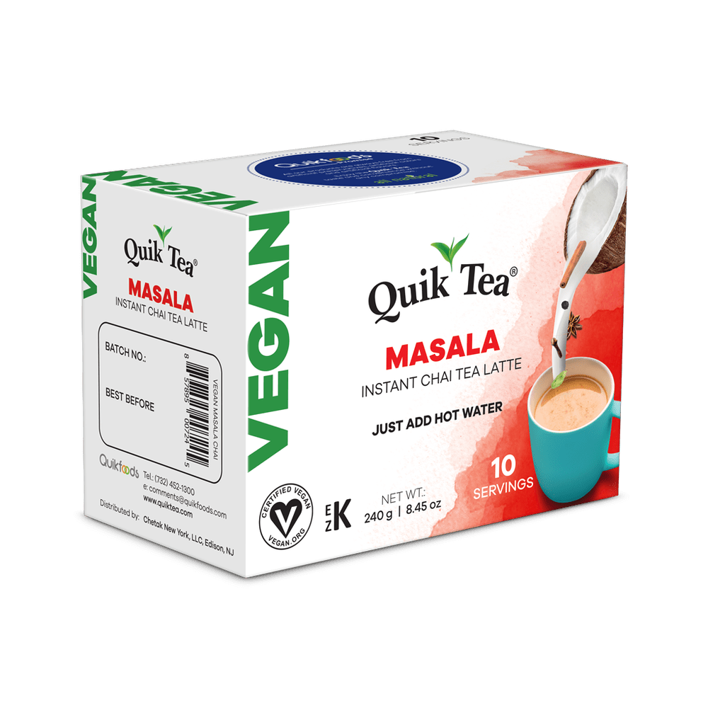 Quik Tea - Vegan Masala Chai Tea Latte - 10 Count