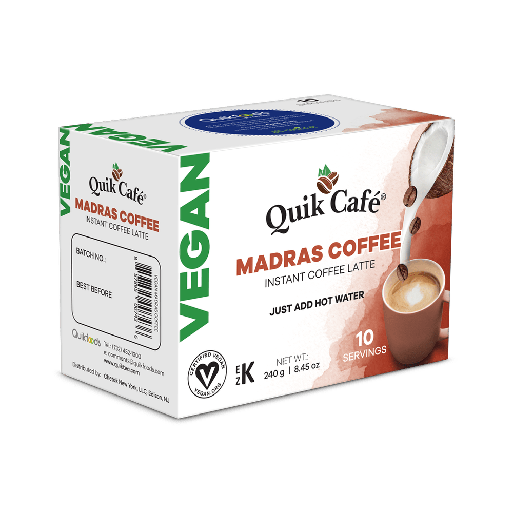 Quik Tea - Vegan Madras Coffee - 10 Count