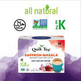 Quik Tea - Saffron Masala Chai Tea Latte - 10 Count