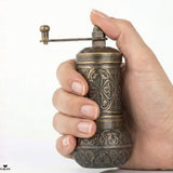 Hakan - Copper Black Pepper Grinder, Refillable Spice Mill, 4.3 in - Antique Gold