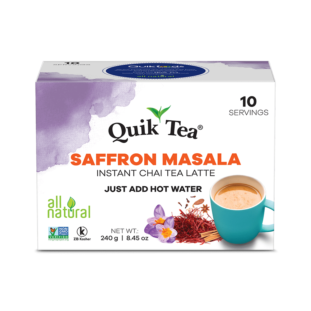 Quik Tea - Saffron Masala Chai Tea Latte - 10 Count
