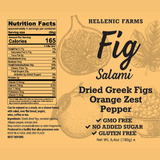 Hellenic Farms Vegan Fig Salami - Orange Zest & Aleppo Pepper 6.4oz