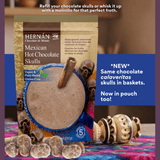  HERNÁN - NEW Mexican Hot Chocolate Skulls in POUCH