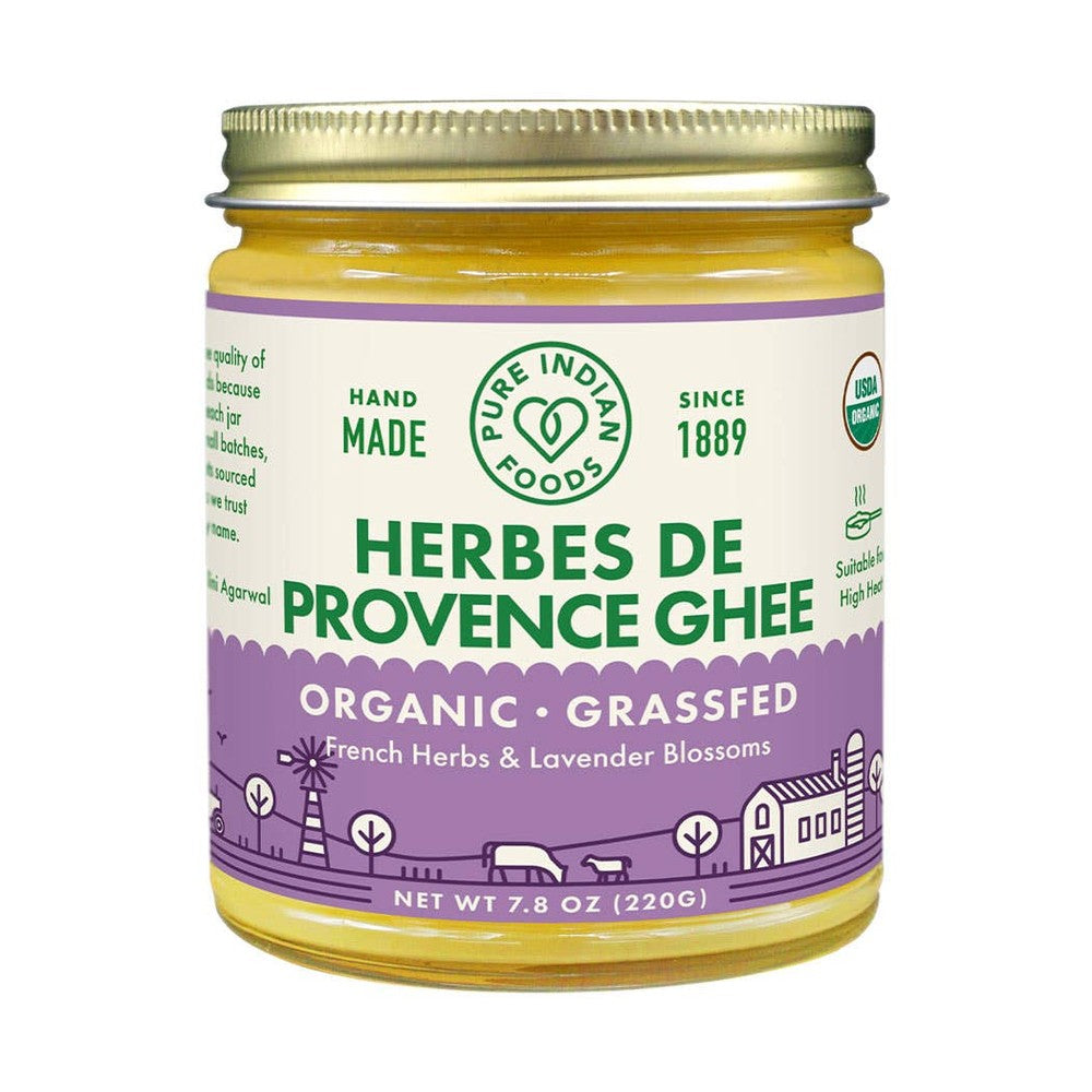 Pure Indian Foods - Herbes De Provence Ghee, Grassfed and Certified Organic 7.8oz
