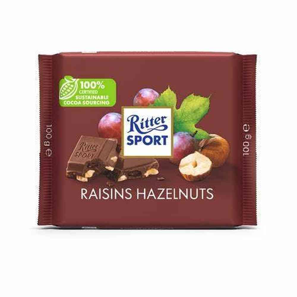 Global Bite Co - Ritter Sport Milk Chocolate Raisins & Hazelnuts (Germany)