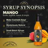 Liquid Alchemist Syrups - Mango Syrup for Margaritas, Cocktails & Drinks - 375 ML