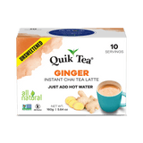 Quik Tea - Unsweetened Ginger Chai Tea Latte – 10 Count