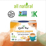 Quik Tea - Turmeric Ginger Chai Tea Latte - 10 Count