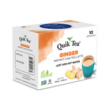 Quik Tea - Unsweetened Ginger Chai Tea Latte – 10 Count