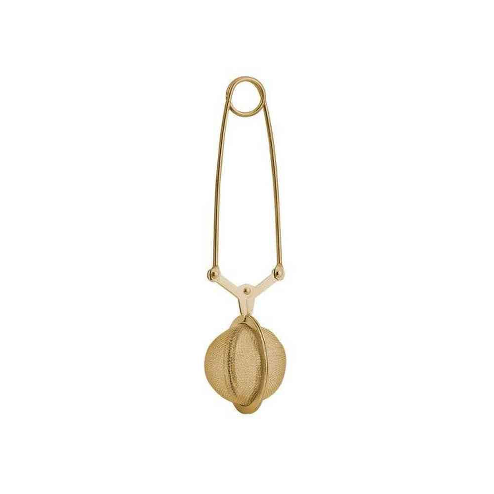HIC - Harold Import Co. - HIC Kitchen Gold Mesh Snap Tea Ball Infuser, 2in