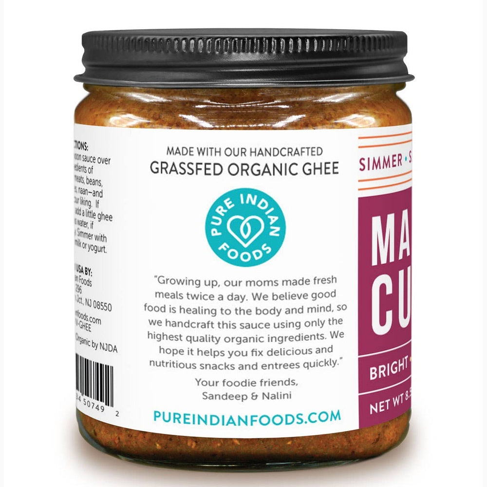 Pure Indian Foods - Madras Curry Simmer Sauce, Organic