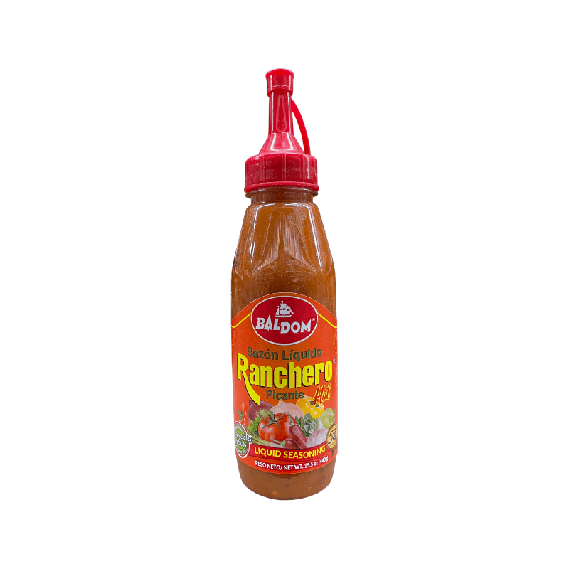 Baldom Sazon Liquid Ranchero Picante Hot  (Liquid Seasoning)