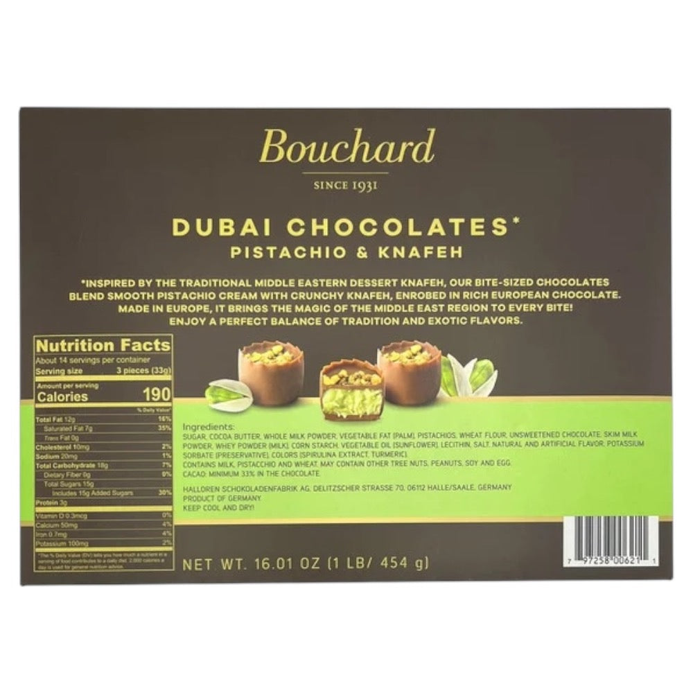 Bouchard Dubai Chocolates, Pistachio & Knafeh – ZHICAY FOODS