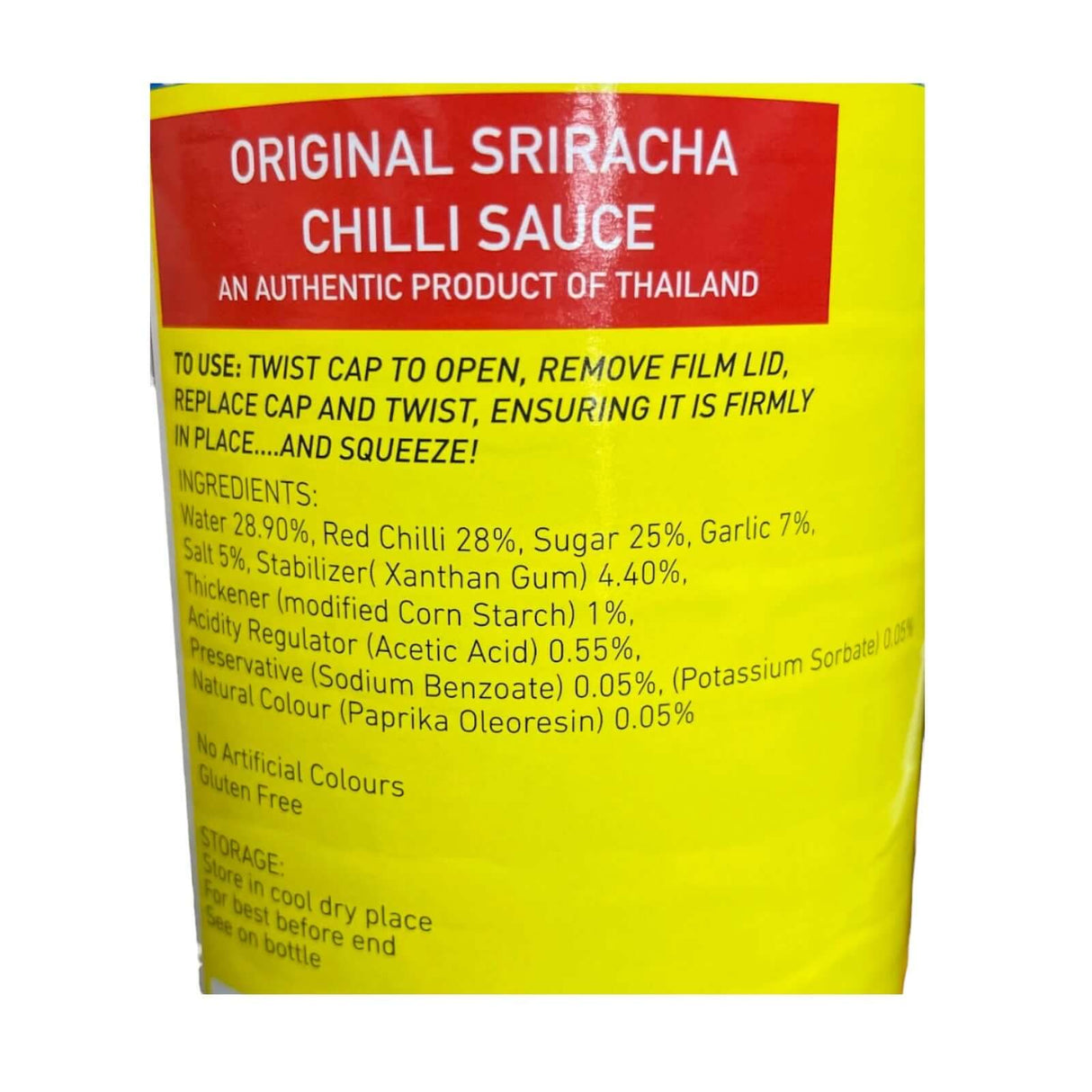 Butterfly Brand Sriracha Chili Sauce Extra Hot