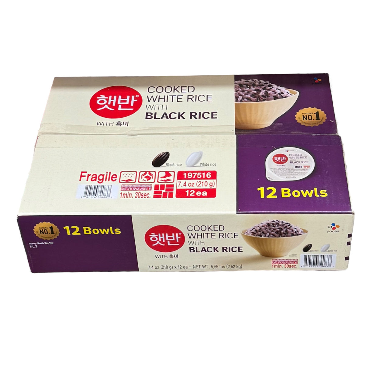 CJ Foods Cooked white Rice with Black Rice