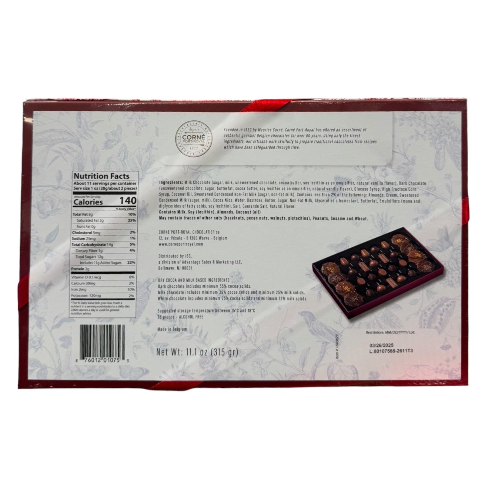 Corne Port Royal 28 ct Belgian Chocolates Red Box – ZHICAY FOODS