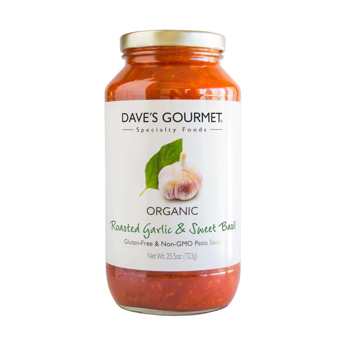 DAVE'S GOURMET Organic Roasted Garlic & Sweet Basil Pasta Sauce