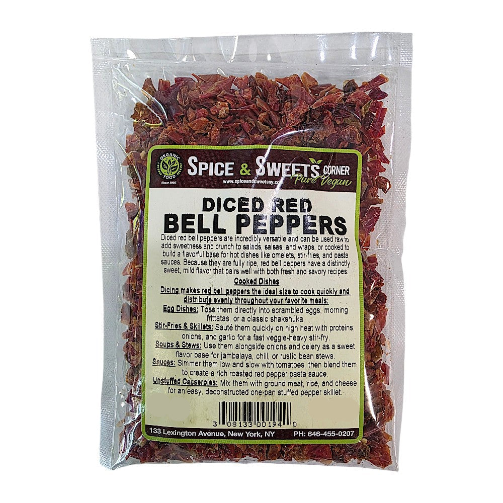 DICED RED BELL PEPPERS