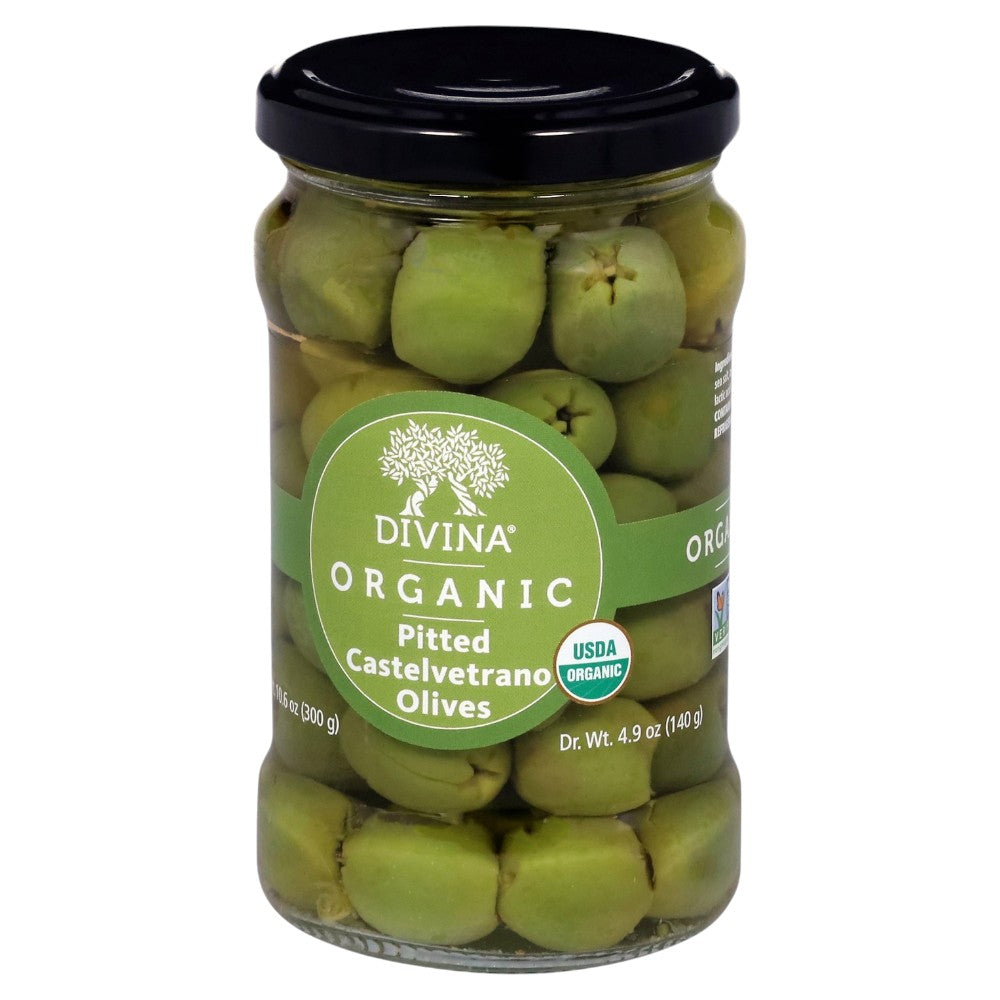 DIVINA ORGANIC PITTED CASTELVETRANO OLIVES