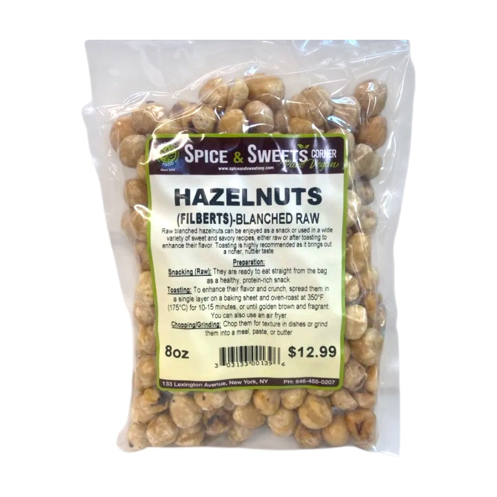 HAZELNUTS FILBERTS BLANCED RAW