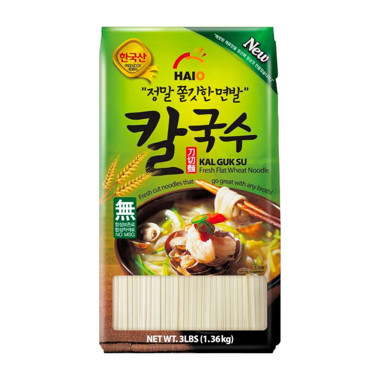 Haio Kal Guk Su Fresh Flat Wheat Noodle