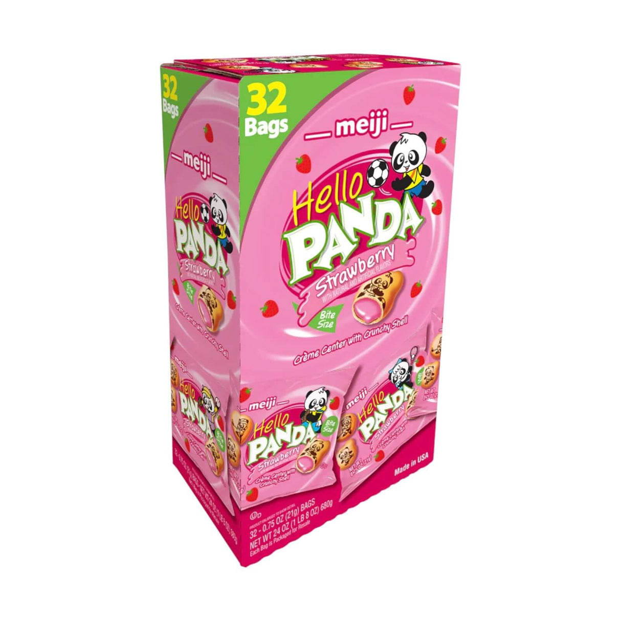 Meiji Hello Panda Strawberry Cookies