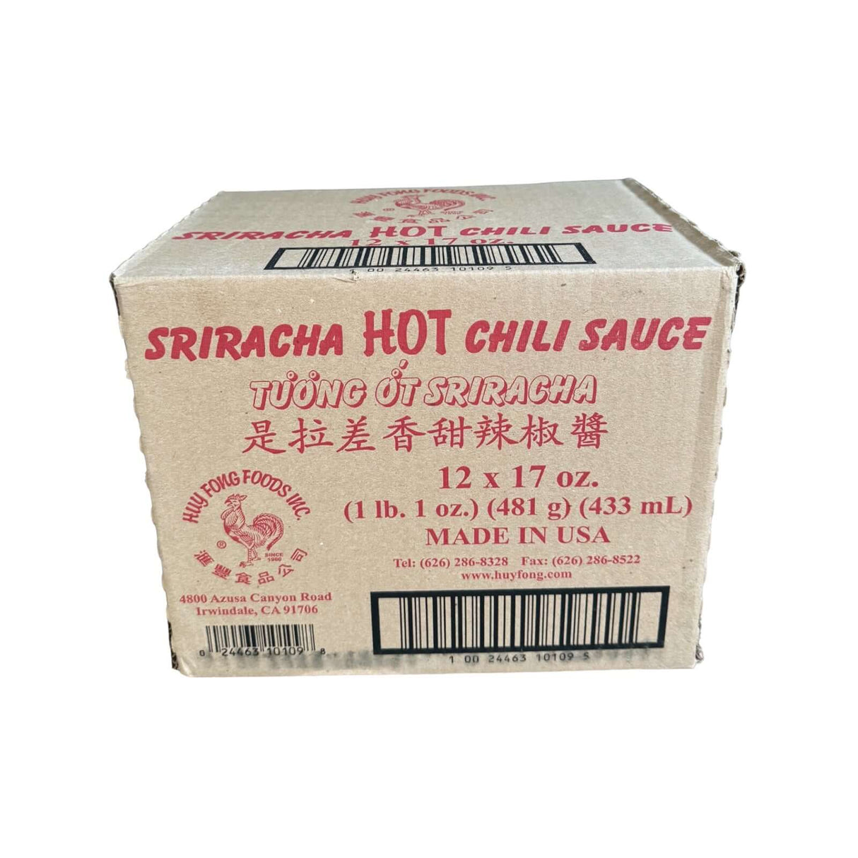 Huy Fong Foods Sriracha Hot Chili Sauce 12X17 oz