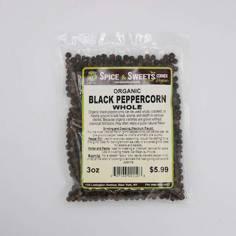 BLACK PEPPERCORN ORGANIC WHOLE