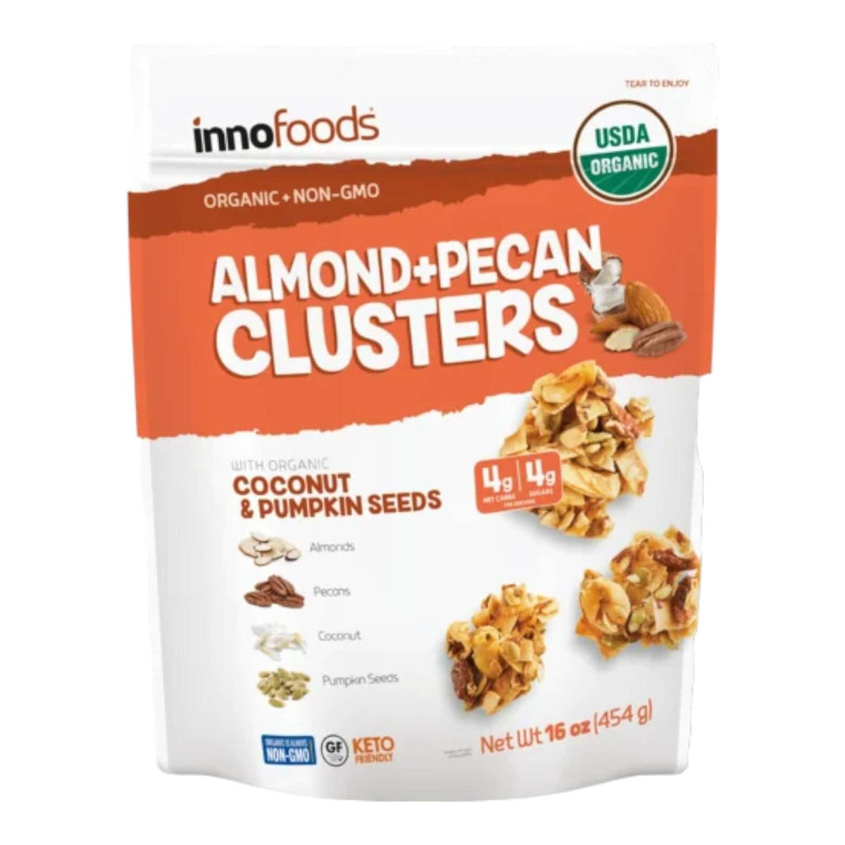 Inno Foods Organic Almond + Pecan Clusters ZHICAY FOODS