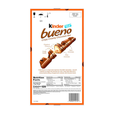 Kinder Bueno Chocolate and Hazelnut Chocolate Bars
