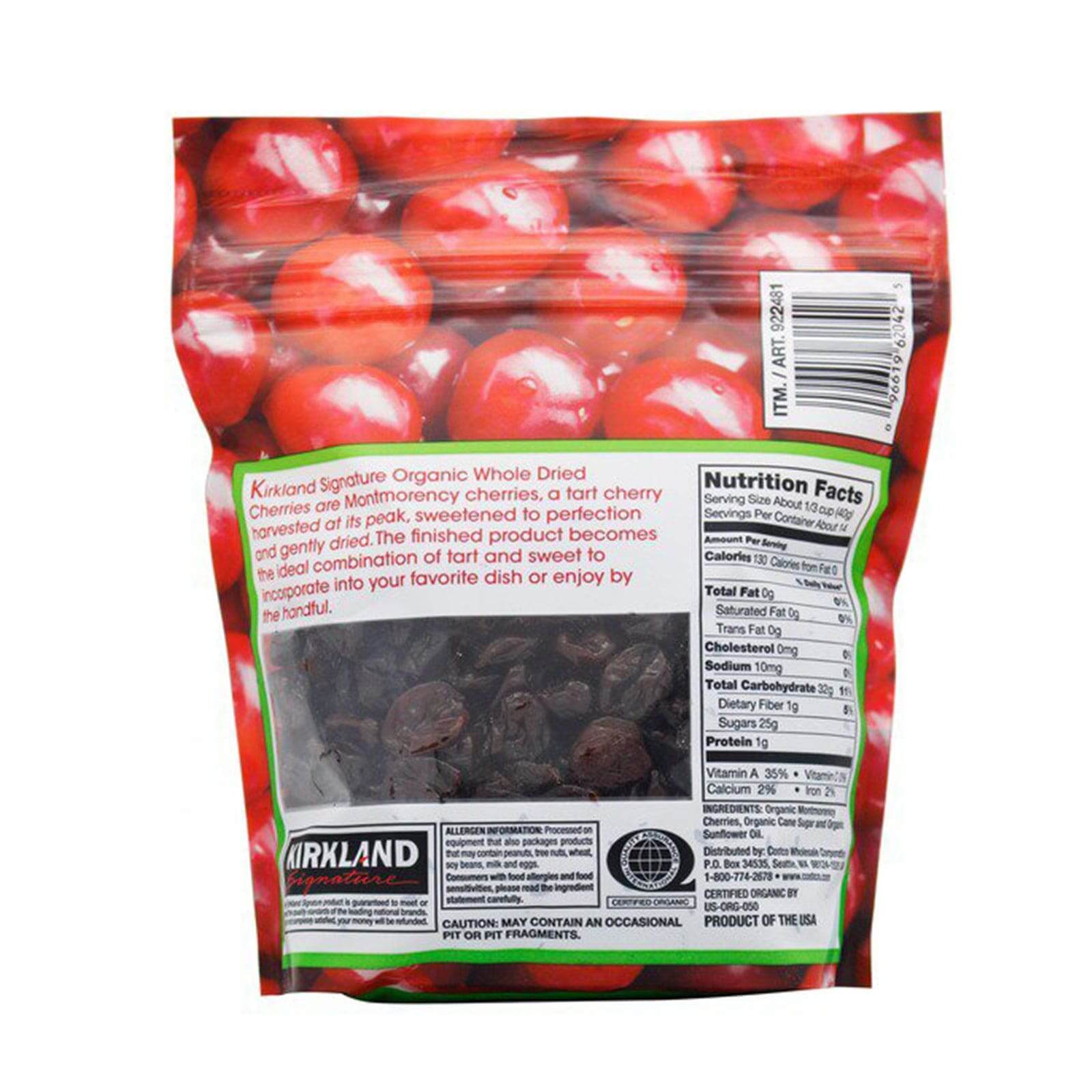 Kirkland Organic Dried Tart Montmorency Cherries – ZHICAY FOODS