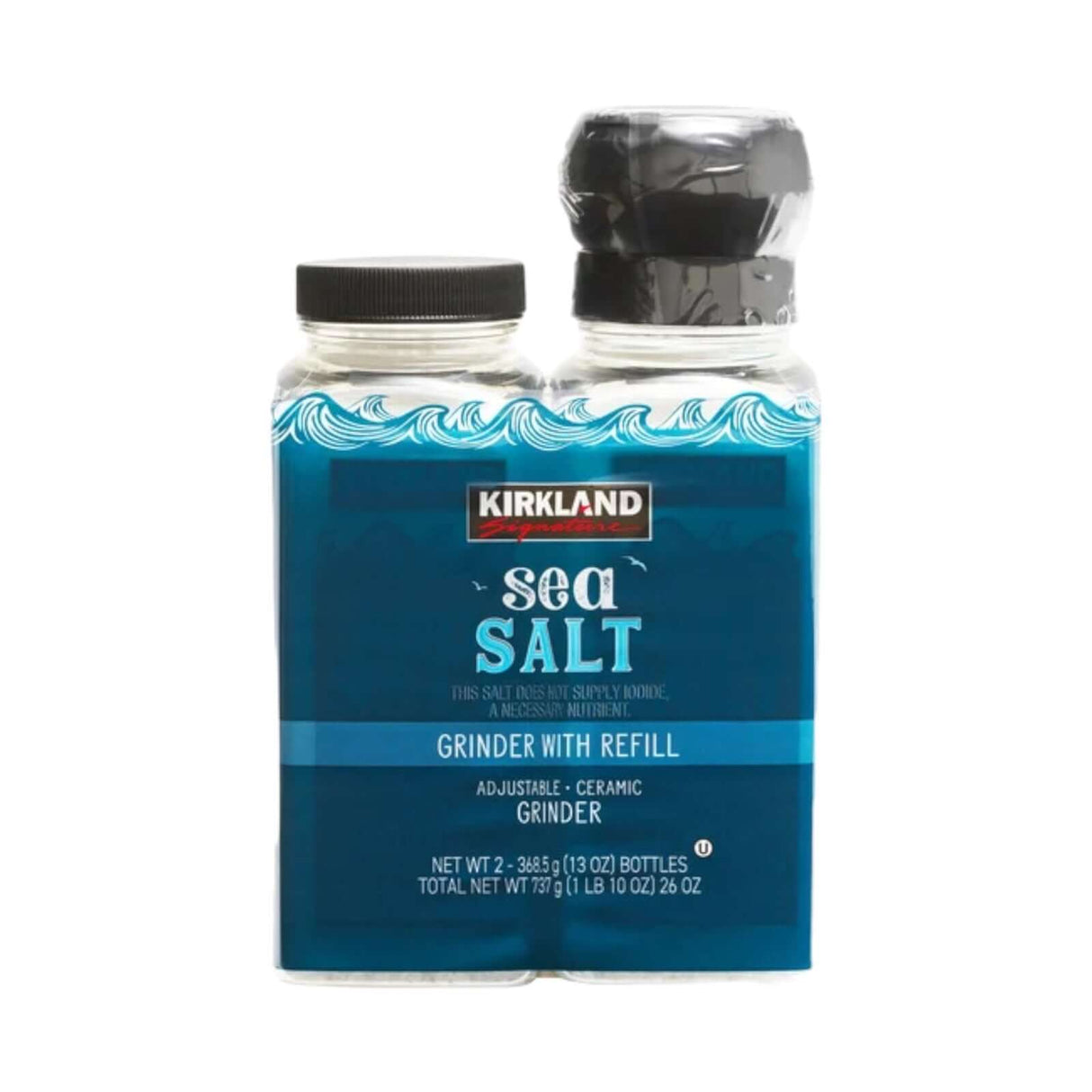 Kirkland Signature Sea Salt, Grinder with Refill