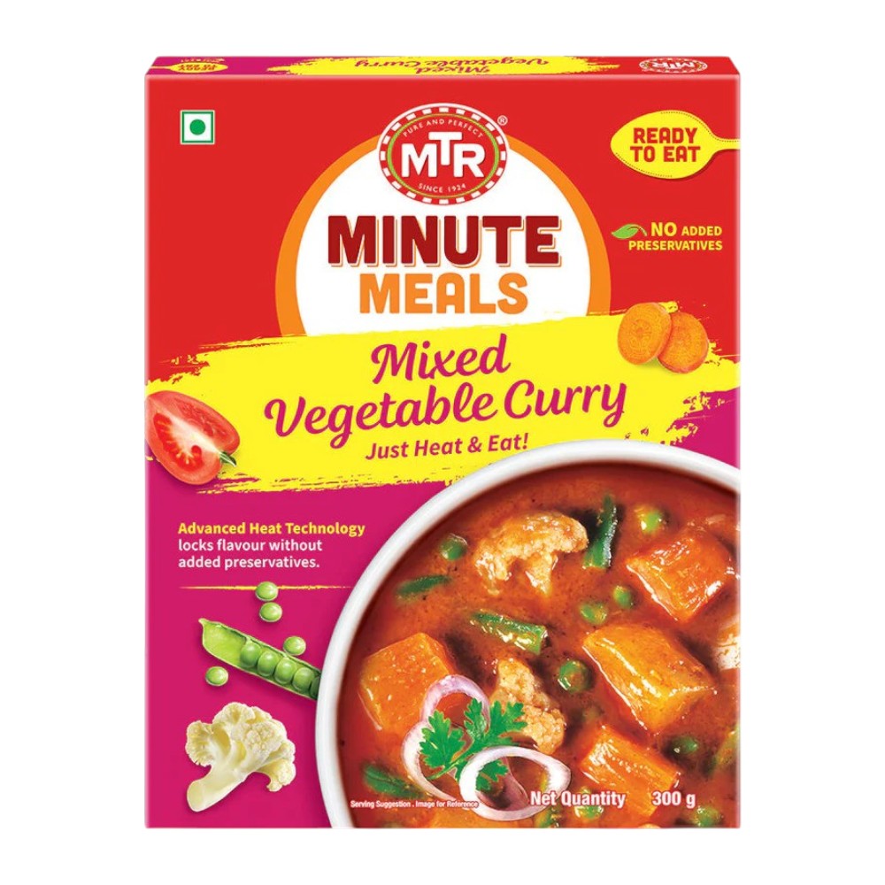MTR MINUTE MEALS MIXED VEGETABLE CURRY