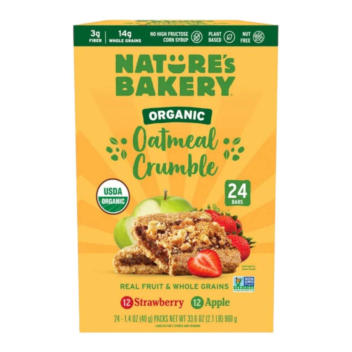 Nature's Bakery Organic Oatmeal Crumble Strawberry & Apple Bars