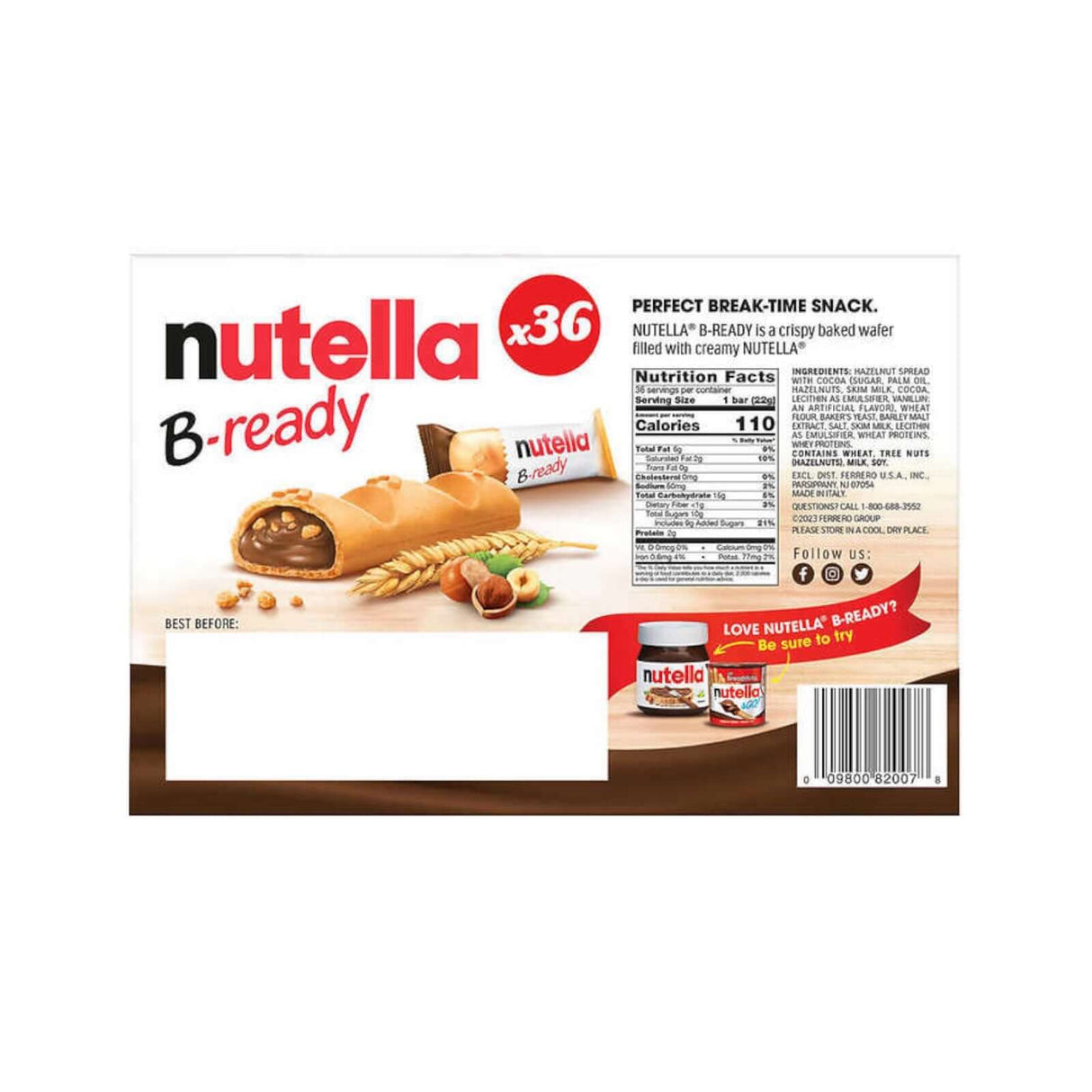 Nutella B-Ready Crispy Wafers