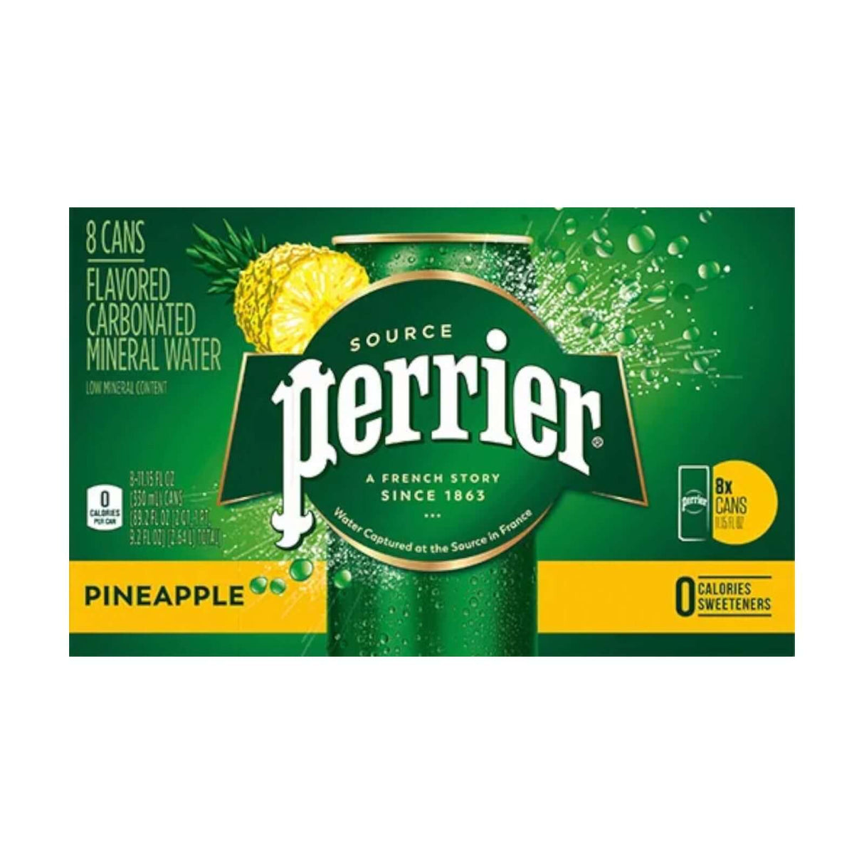 Perrier Pineapple Flavored Carbonated Mineral Water