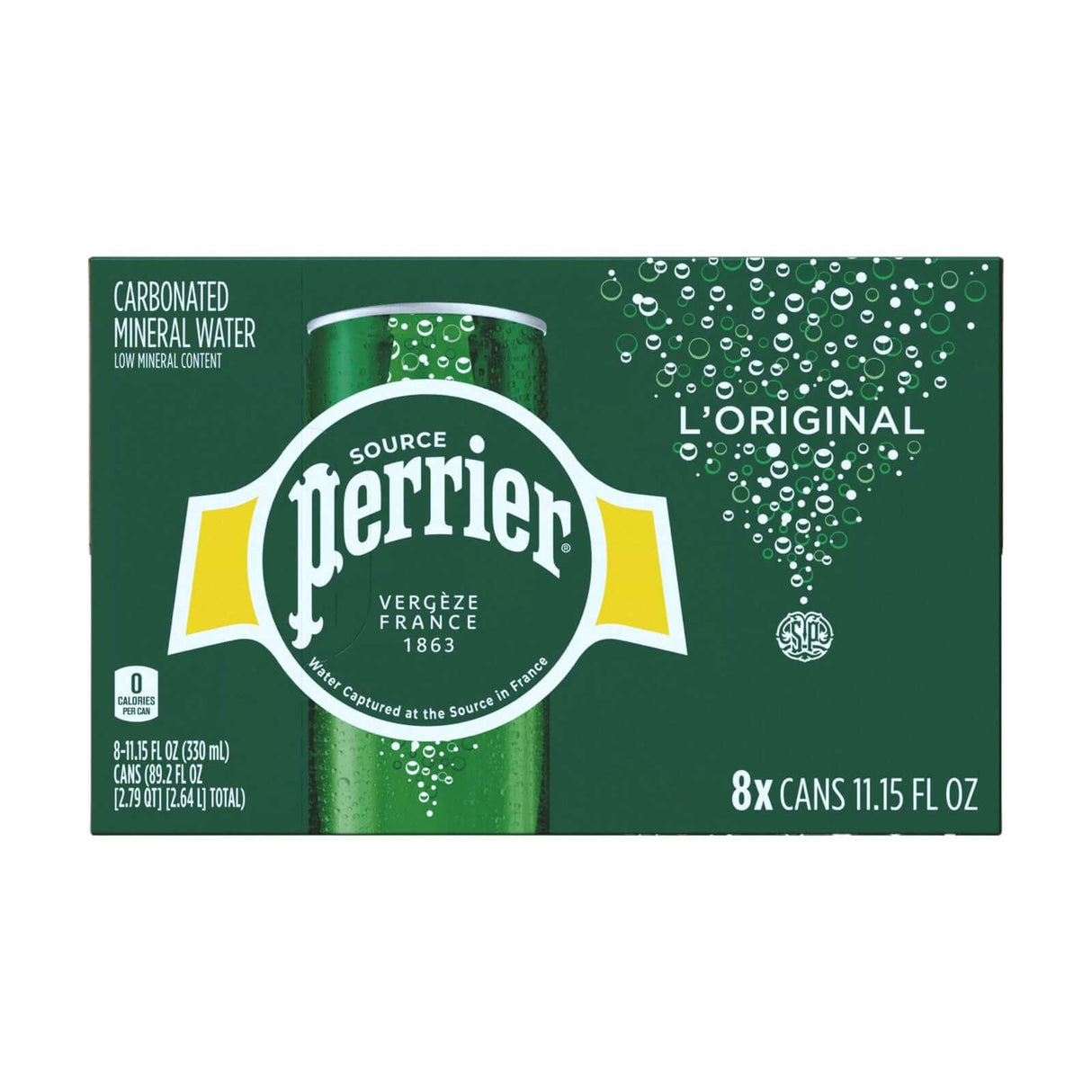 Perrier Sparkling Water Sleek Cans