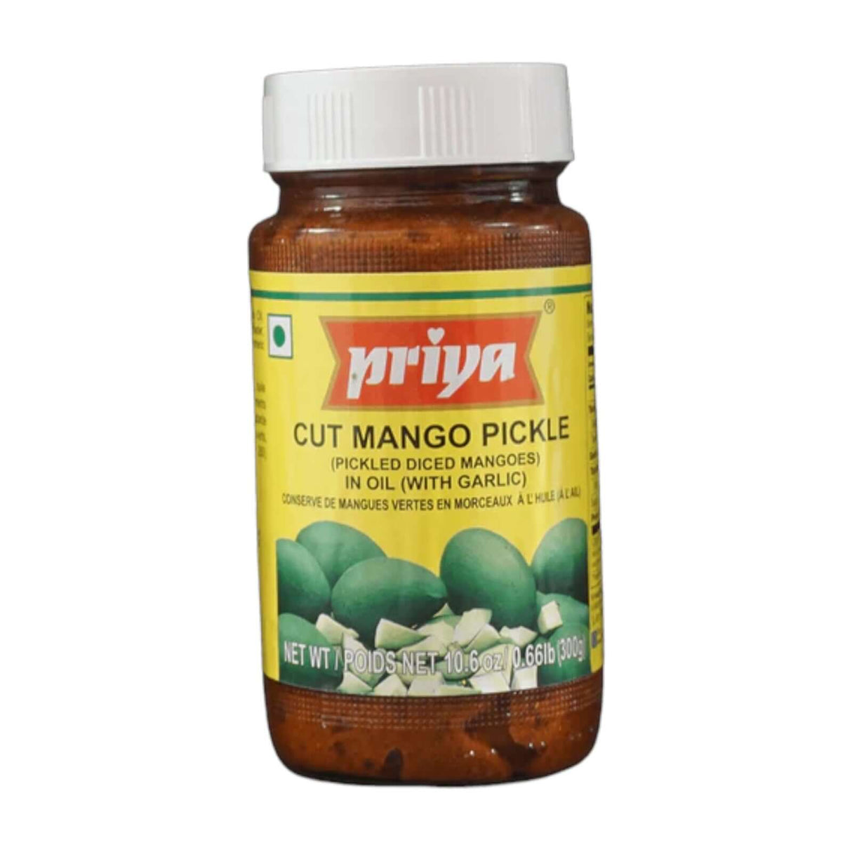 Priya Cut Mango Pickle in Oil  (with Garlic)