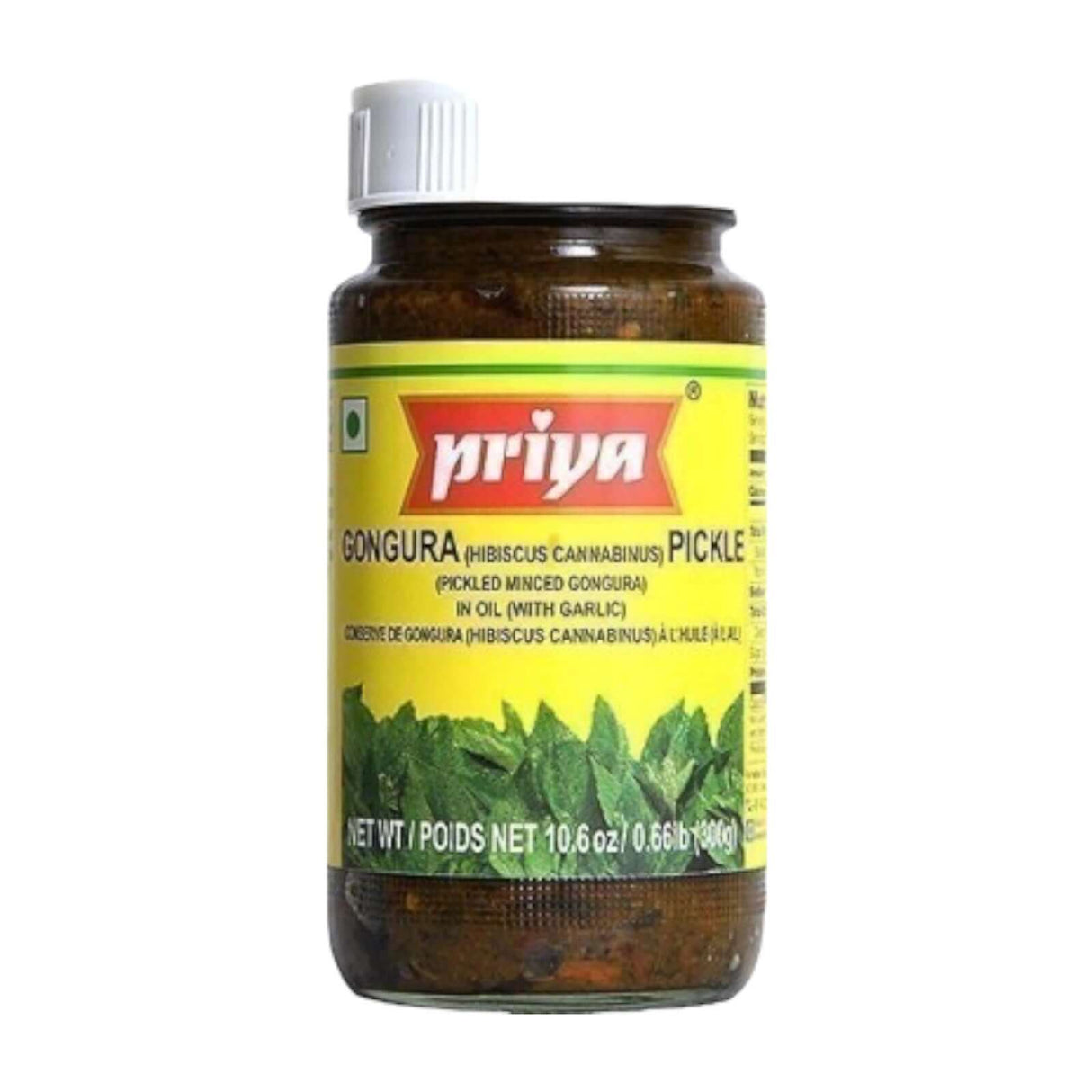 Priya Gongura Pickle in Oil (with Garlic)
